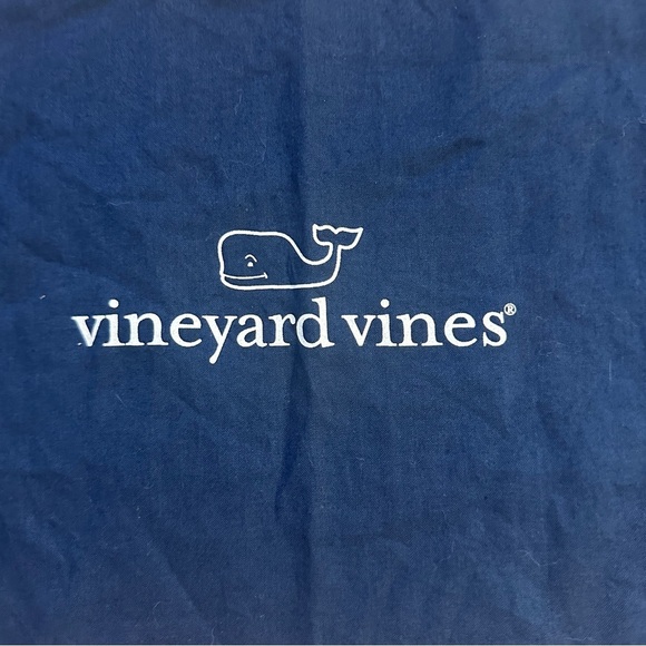 Vineyard Vines Blue & White Drawstring Pouch Dust Bag Storage Shoe Bag - Picture 2 of 7